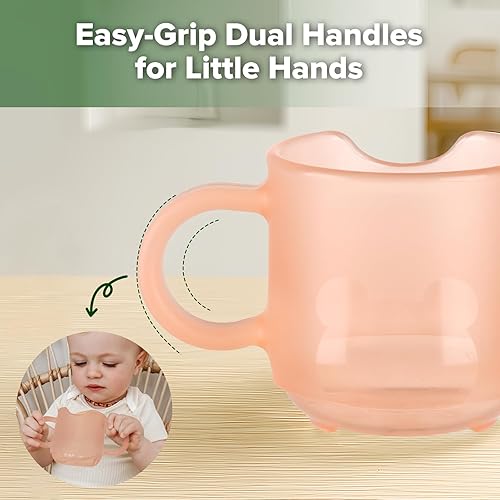 Miniatura 6 de haakaa Taza de entrenamiento de silicona para bebés, taza abierta de aprendizaje para bebés de 6 meses en adelante, a prueba de caídas, sin BPA, 5