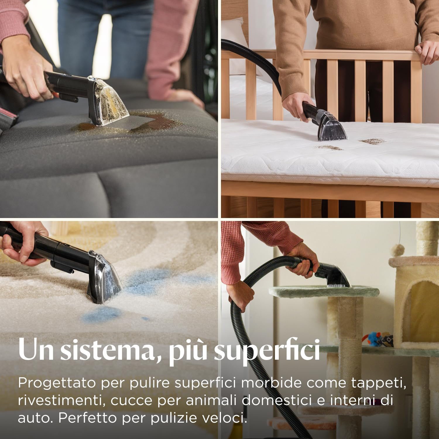 BISSELL SpotClean C5, Lavatappeti, Pulitore Macchie con Sistema Triple Action, Lava Tappezzeria per Tappeti, Auto, Divani, Moquette, Materassi e Altro, Lavatappezzeria, Potente Motore da 400W, 3861N