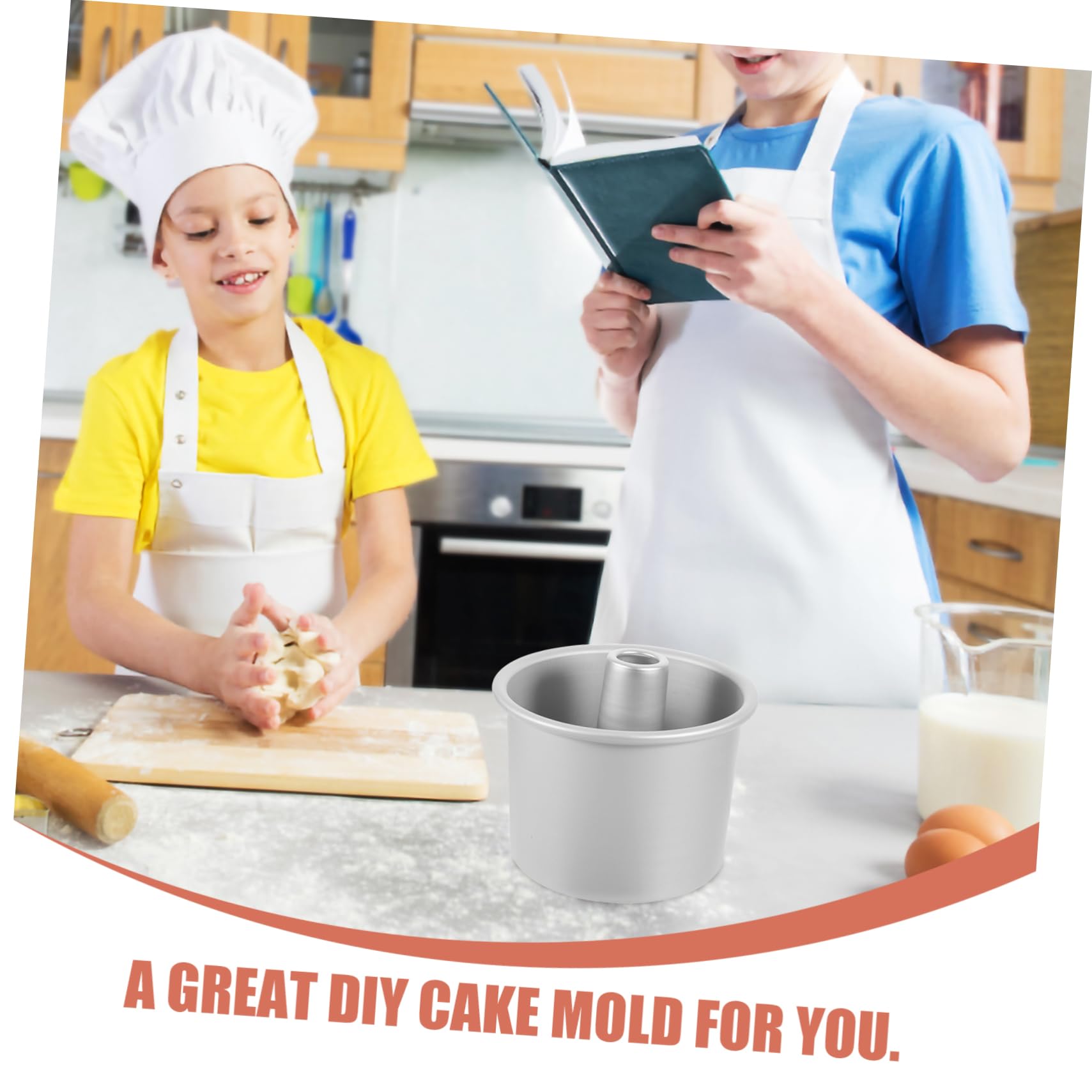 Cabilock 1Pc Round Chimney Cake Pan Bakeware for Chiffon Mousse and for Home and Bakery Use Unique Design for Easy Baking