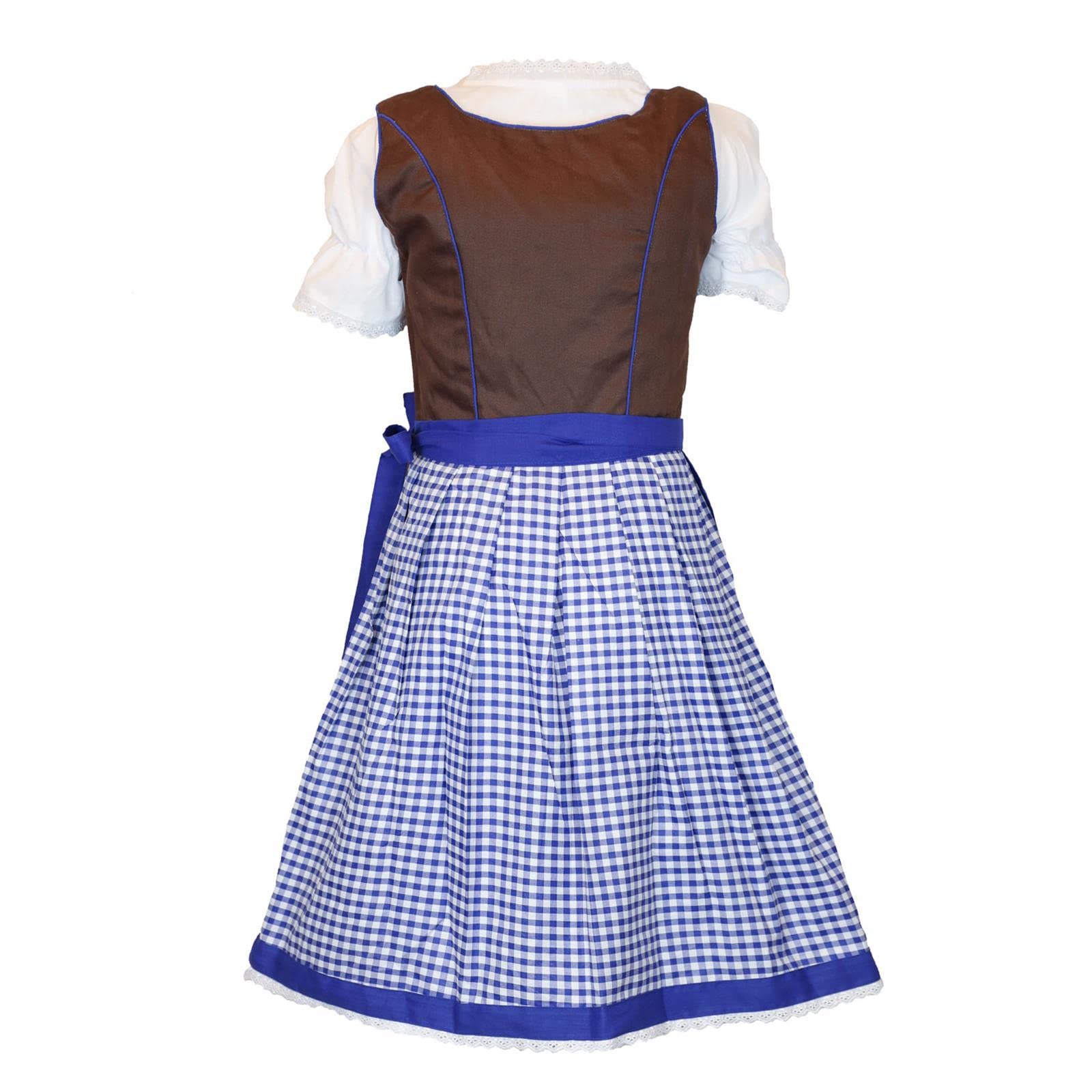 Kinder Dirndl Kinderdirndl Trachtenkleid Fanny traditionell kariert 3 teilig