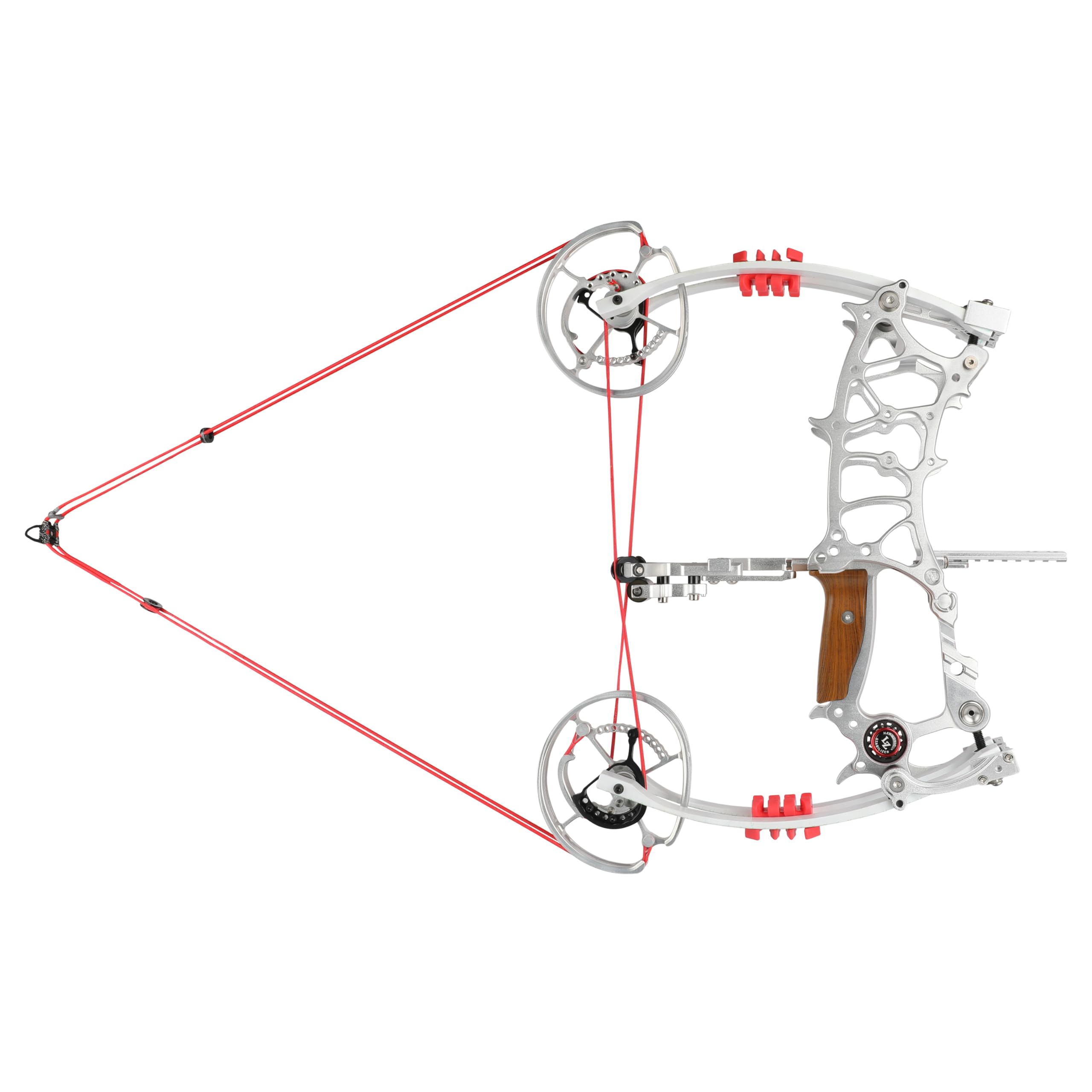 Wolfman Arco Composto Doppio UsoLavorato CNC, Regolabile 30-75 LBS, Asse Corto Ambidestro Kit Arcieria per Sfere d'Acciaio e Frecce, Caccia Pesca Tiro al Bersaglio per Adulti