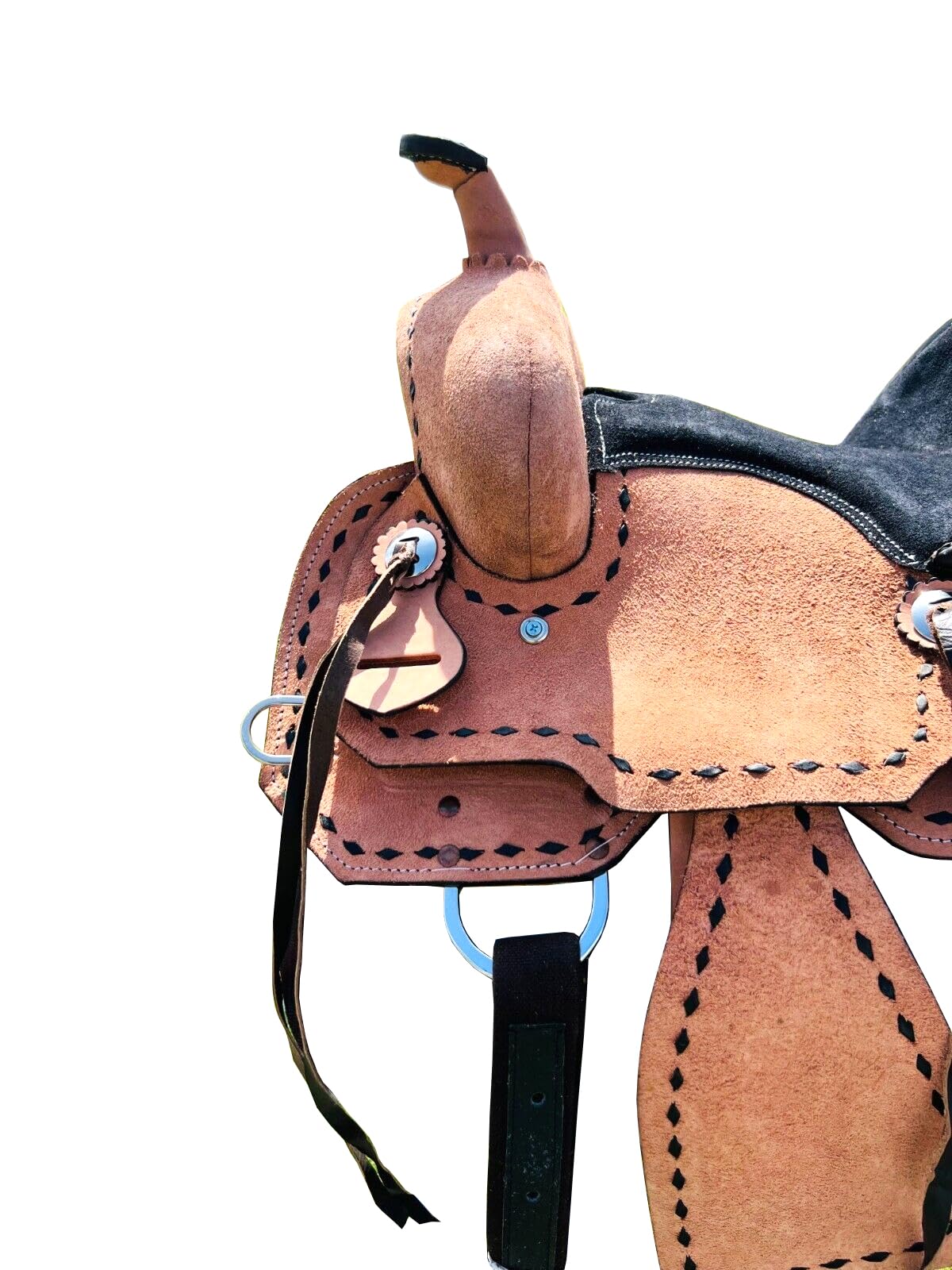 Pony ST-WLS-C154 - Sella in pelle scamosciata per bambini, 25,4 cm, 30,5 cm, 33 cm
