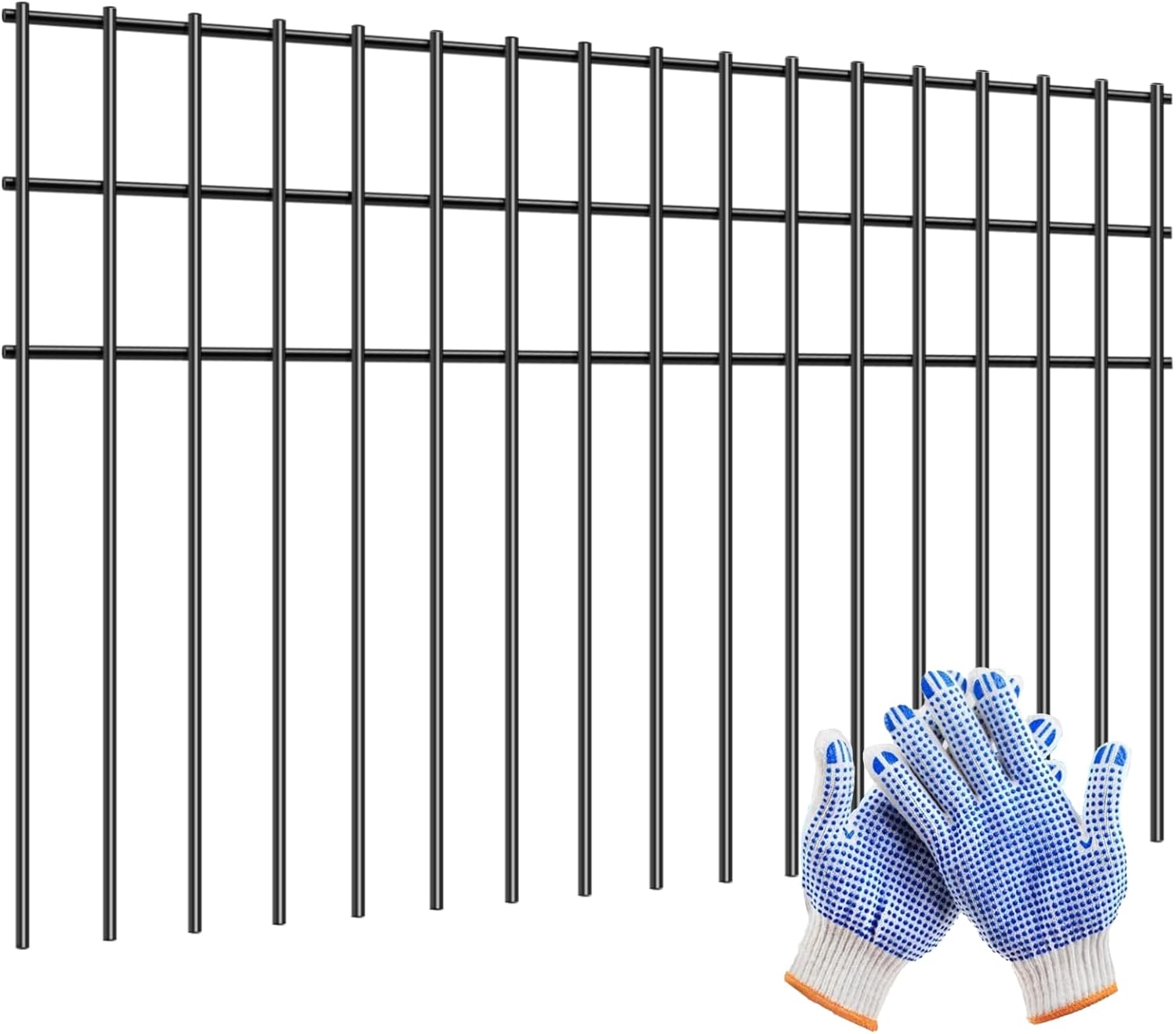 15 Pack Animal Barrier Fence, Black NoDig Underground Pet