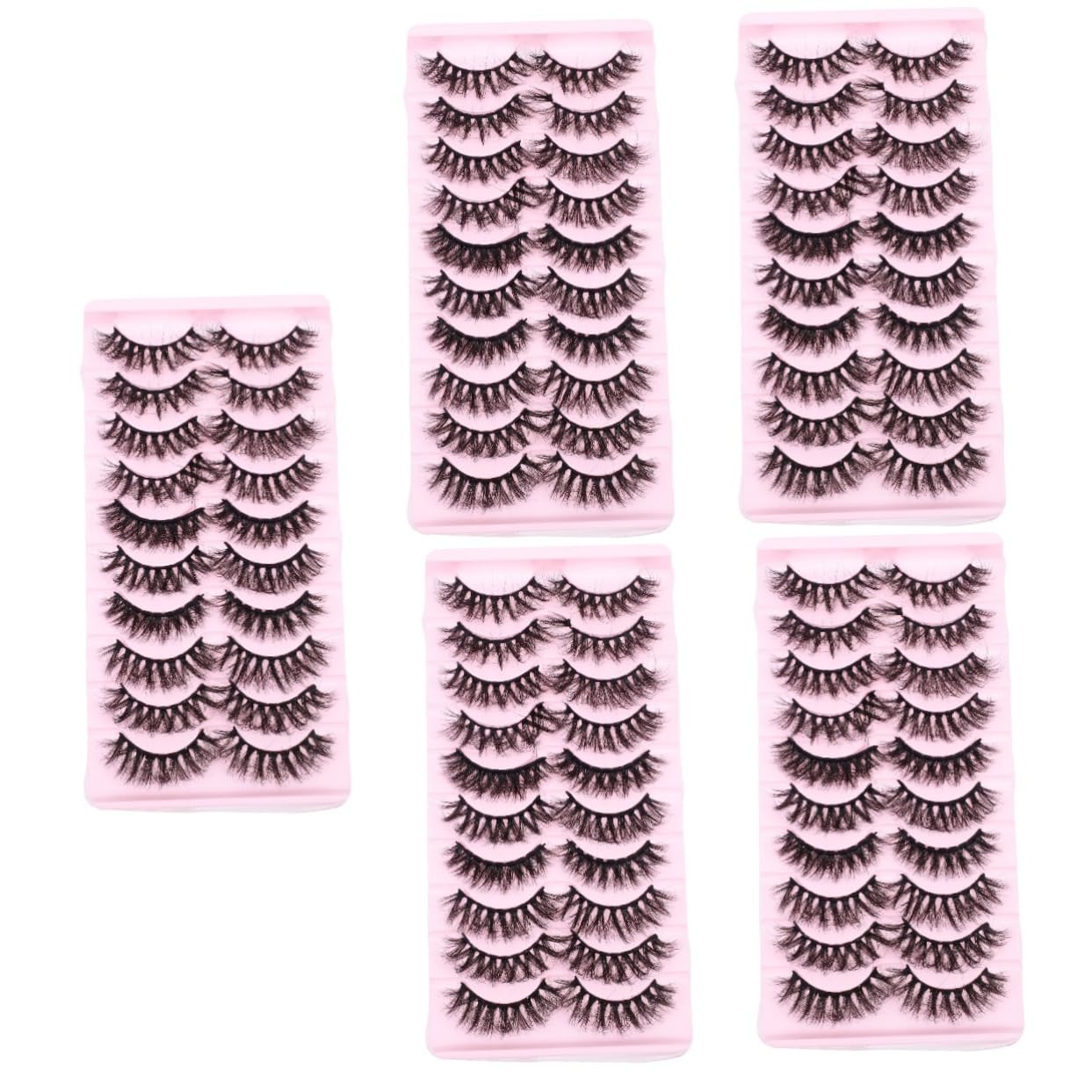 Healeved 50paia of Natural Look Fake Eyelash Extensions for Women Comfortable Easy to Use Wispy Design for Stunning Eye Makeup