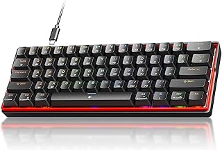 KEMOVE K61SE ゲーミングメカニカルキーボード 60%有線RGBバックライト Nキー ロールオーバー コンパクトミニ61キーキーボード PCノートパソコン用 ブルースイッチ