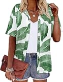 Women's Hawaiian Shirts Coconut Button Down Shirts Short Sleeve