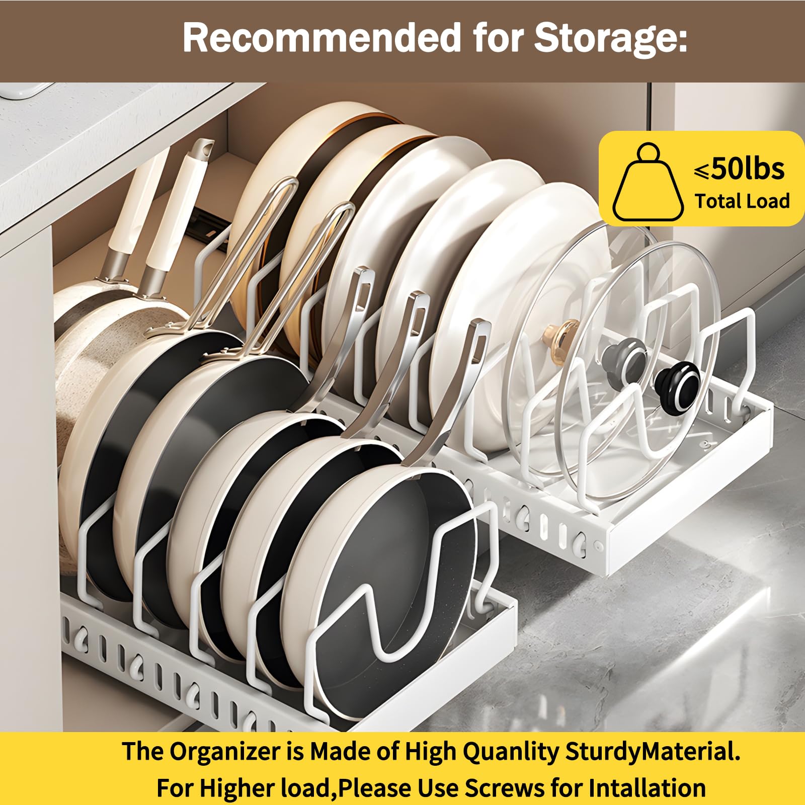 Topfdeckel-Organizer Aus Edelstahl - Hält Deckel & Schneidebretter Ordentlich