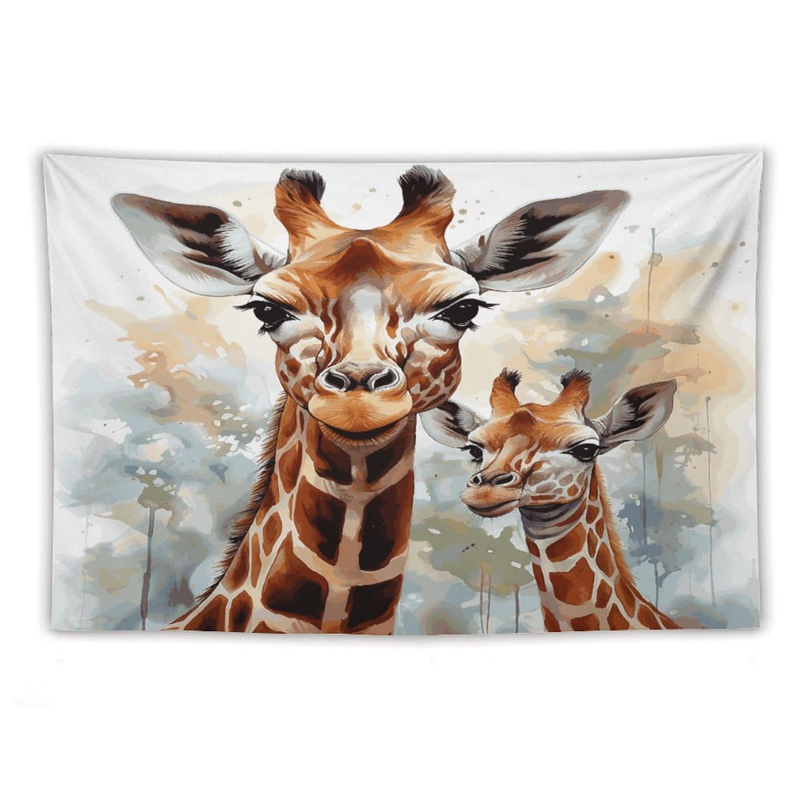 LDGSUPH Watercolor Deer Giraffe Tapestry Wall Hanging Decor Anti-fading Aesthetic Wall Tapestries Fashion Wall Blanket Decor Modern Wall Art Tapestry for Bedroom Home Decor 40"x60"