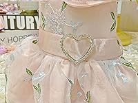 Vista 47 de Vestido de princesa de encaje para perros pequeños y pequeños extragrandes, color negro, talla L