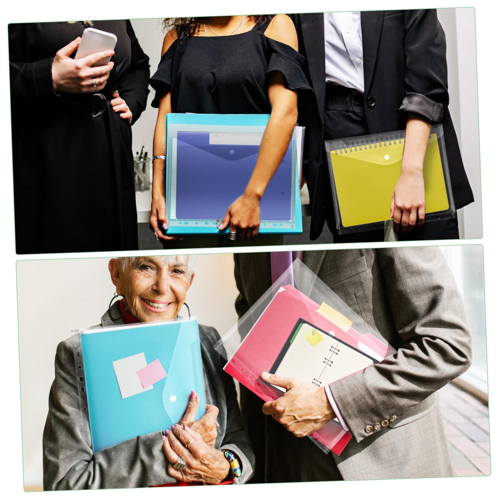 20 Pièces Pochettes Transparentes PP Plastique pour Classeur A4