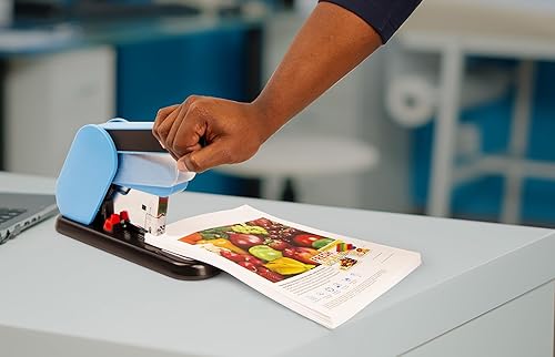 Miniatura 3 de Engrapadora moderna resistente, palanca sin esfuerzo, capacidad de 190 hojas, 2,000 grapas resistentes incluidas, grapadora de escritorio, grapadora
