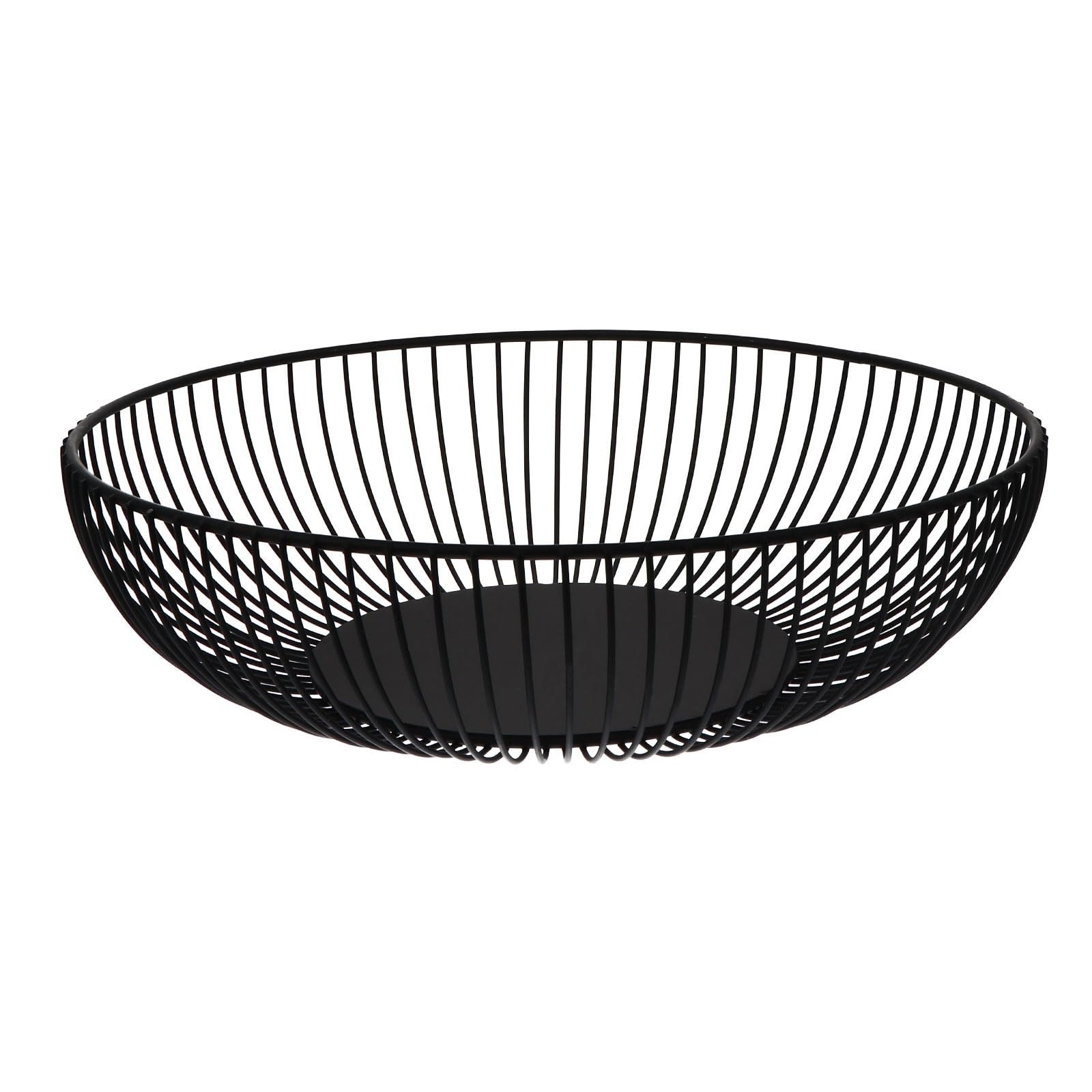 Zhaoj24-05 One Color Fruit Racks Wire Fruit Basket Black Bowl For Kitchen Counter Iron Serving Dish For Fruits And Veggies