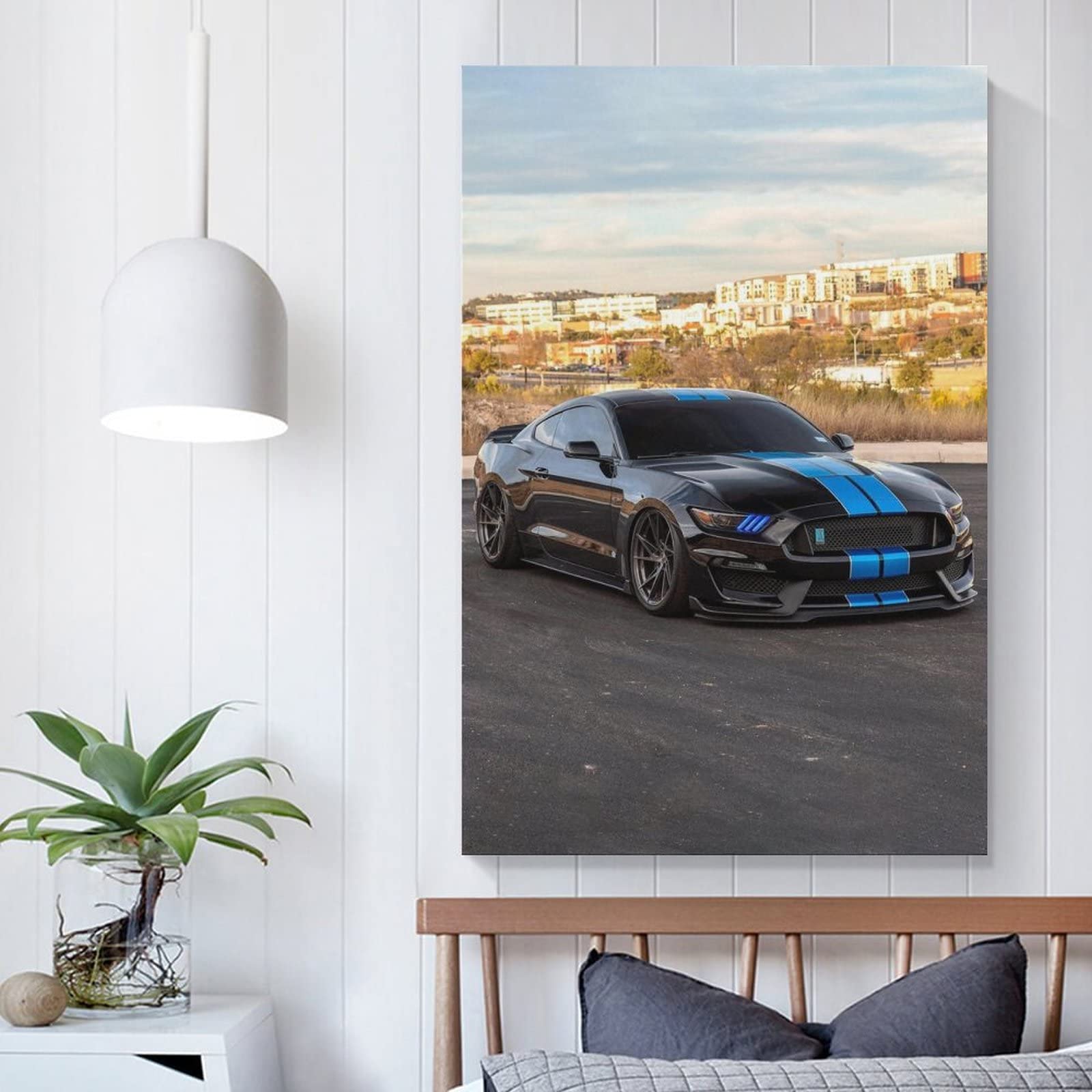 Impression sur toile 150 x 80 cm Ford Mustang fabriqué aux États-Unis n° H5366M_PC5CB