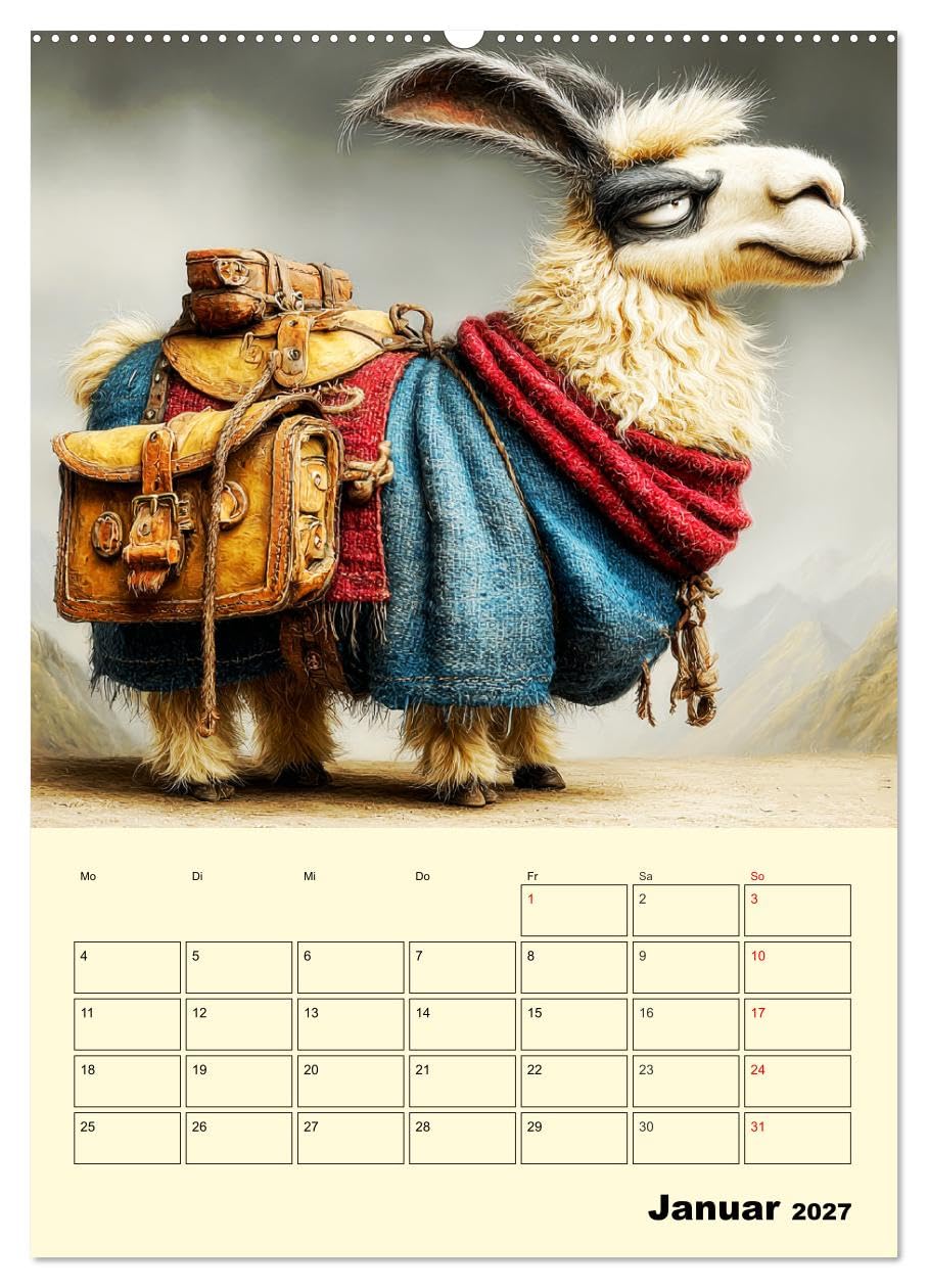 Lama la Vida. Lama-Momente zwischen Humor und Charakter (hochwertiger Premium Wandkalender 2027 DIN A2 hoch), Kunstdruck in Hochglanz: Lamas in all ... und liebenswerten Facetten (CALVENDO Tiere)