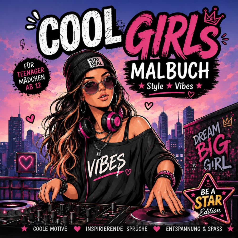 Cool Girls Malbuch Style Vibes für Teenager Mädchen ab 12 (Be A Star Edition)