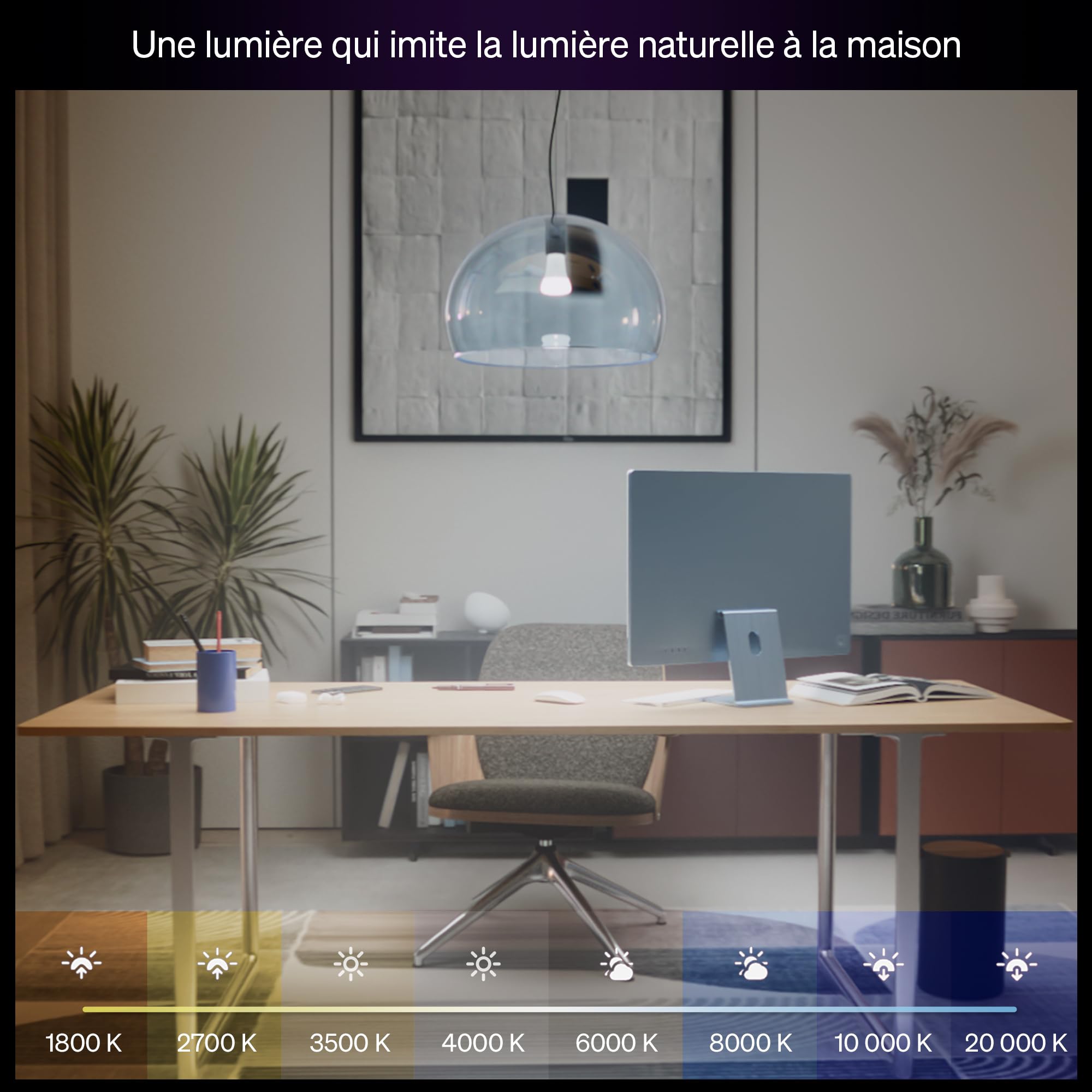 Philips Hue Ampoule LED connectée A60, White and color, Culot E27, 6 W, Spectre complet 1000-2000 K, 810 lumens, Intensité variable, Compatible avec Alexa, Google Assistant et Apple Home, pack de 3