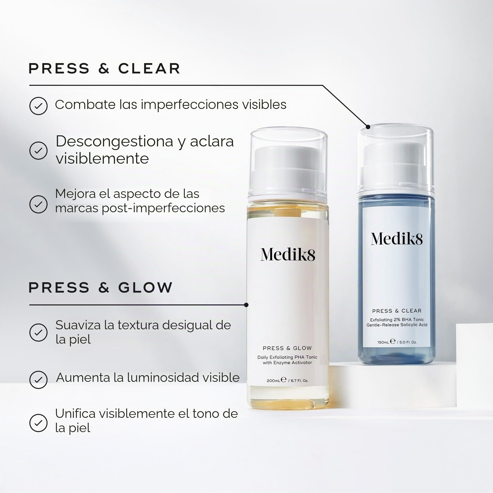 Medik8 Press & Glow, One size, Vanilla, 200 Mililitro