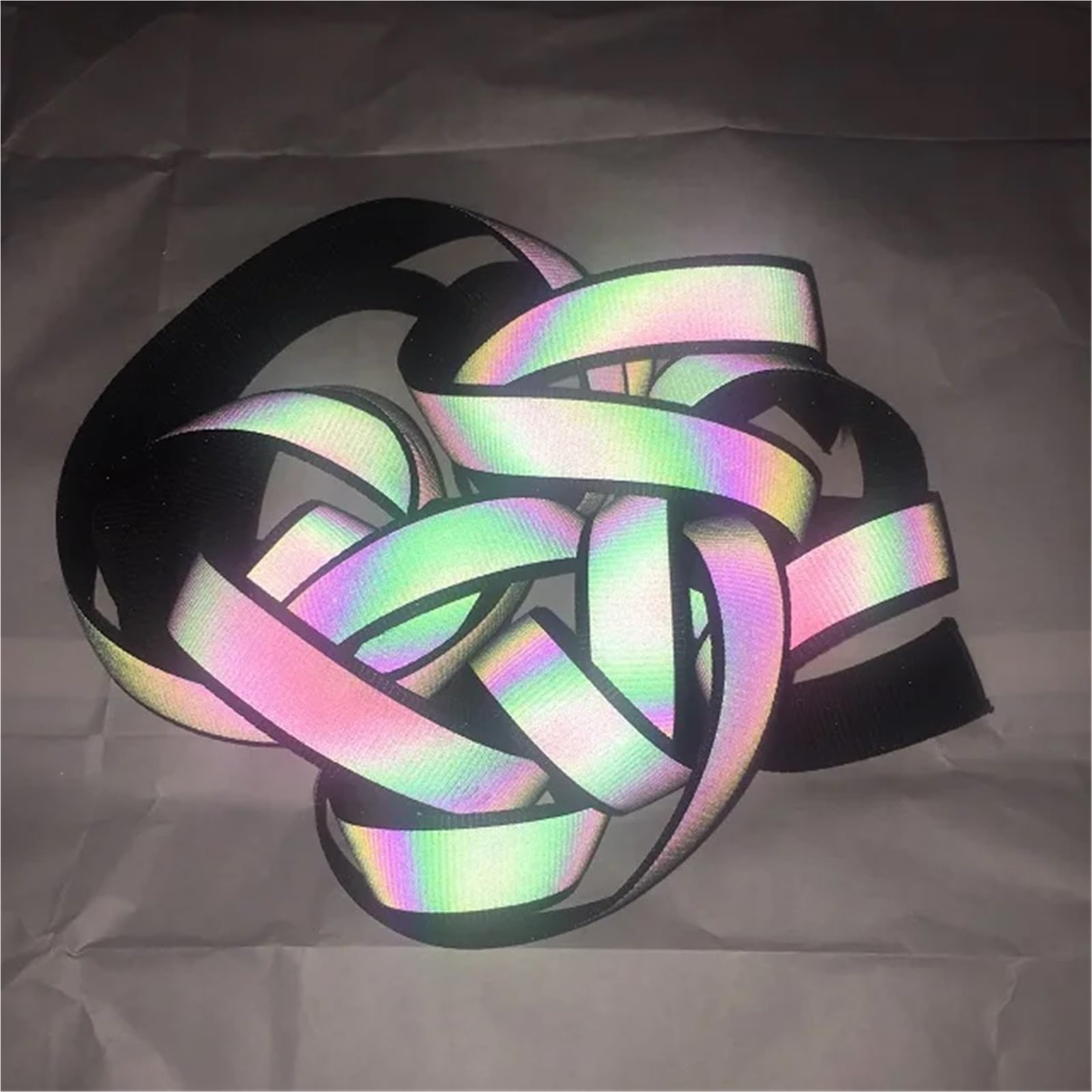 Cinta Reflectante Para Coser Cinta reflectante de poliéster arcoíris for coser ropa(2cm 100m)