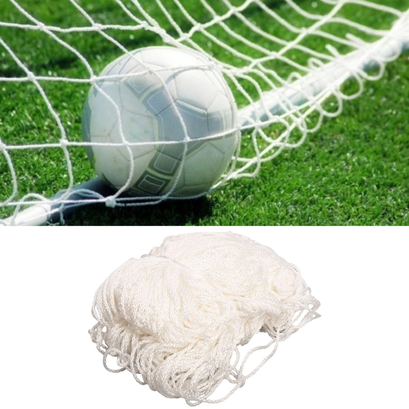 BuyWeek Rete da Calcio, 3x2M Rete per Porta da Calcio 3 Strands Goal Replacement Net per Allenamento