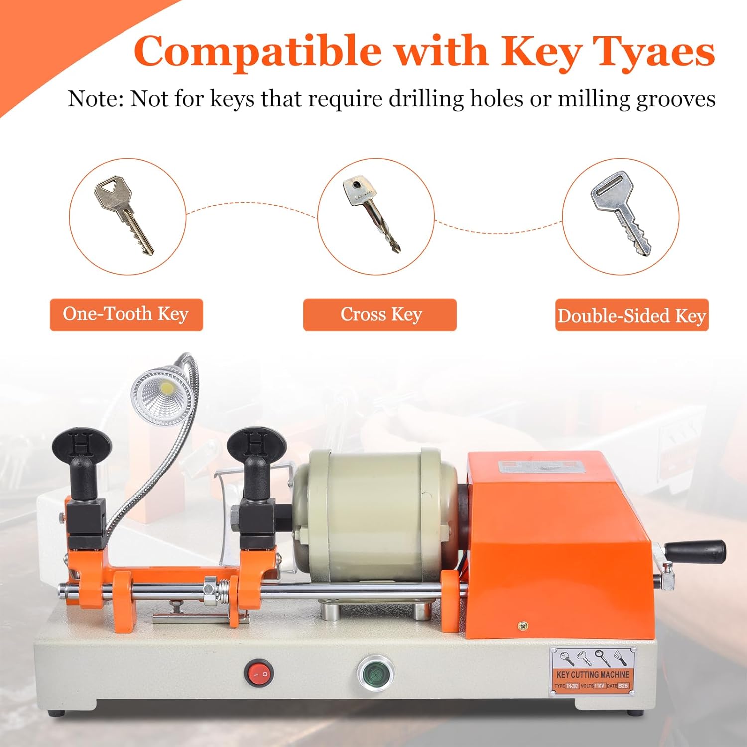110V 120W Duplicator Copy Machine - Multifunctional Cutter Mmachine for Vehicle & Mechanical Keys with Hidden Switch