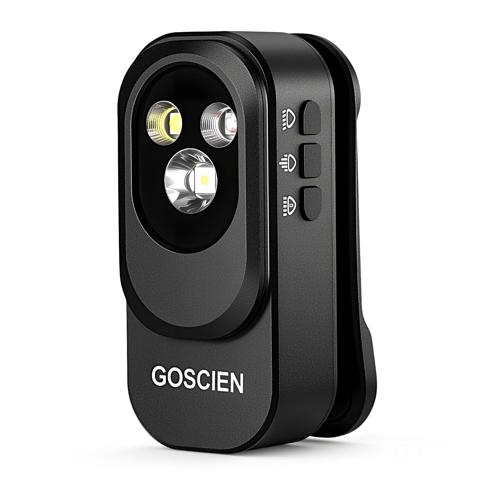 Pro Lampe de poche rechargeable EDC à clip 500 lumens - Étancheité IPX6, 3 modes d’éclairage, recharge USB-C magnétique - Pour cyclisme, urgences, extérieur et plus (Noir)