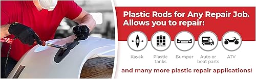 Miniatura 6 de JOUNJIP Varillas de soldadura de plástico de 13 pulgadas, 7 tipos largos de plástico de soldadura (PP PU ABS PE TPO PA PC) Los plásticos más