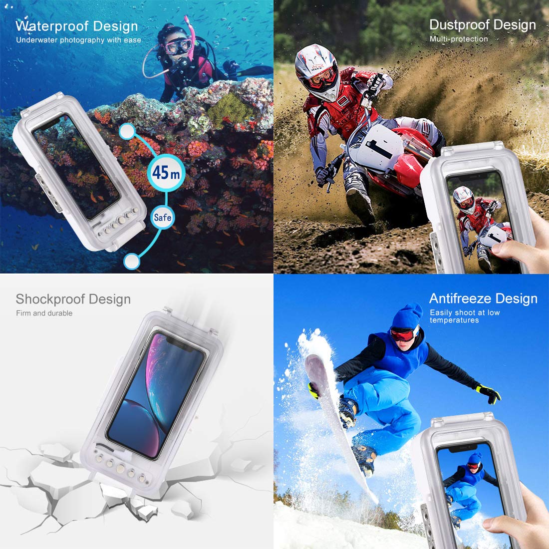 Amazon.co.jp: Kiowon iPhoneスマットフォン用防水ハウジング