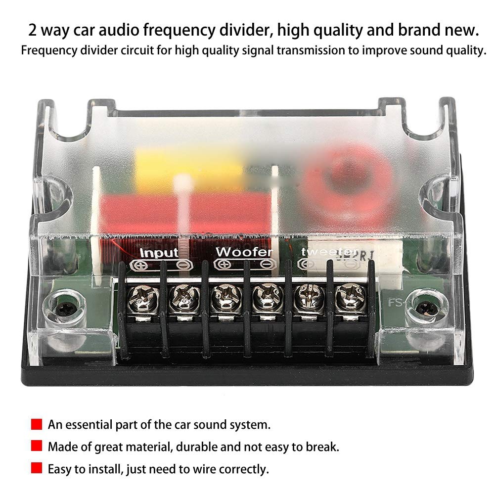 Głośnik samochodowy 2 szt. 12 V 2-drożny samochodowy crossover audio głośnik wysokotonowy wyjście głośnika niskotonowego uniwersalny akcesoria