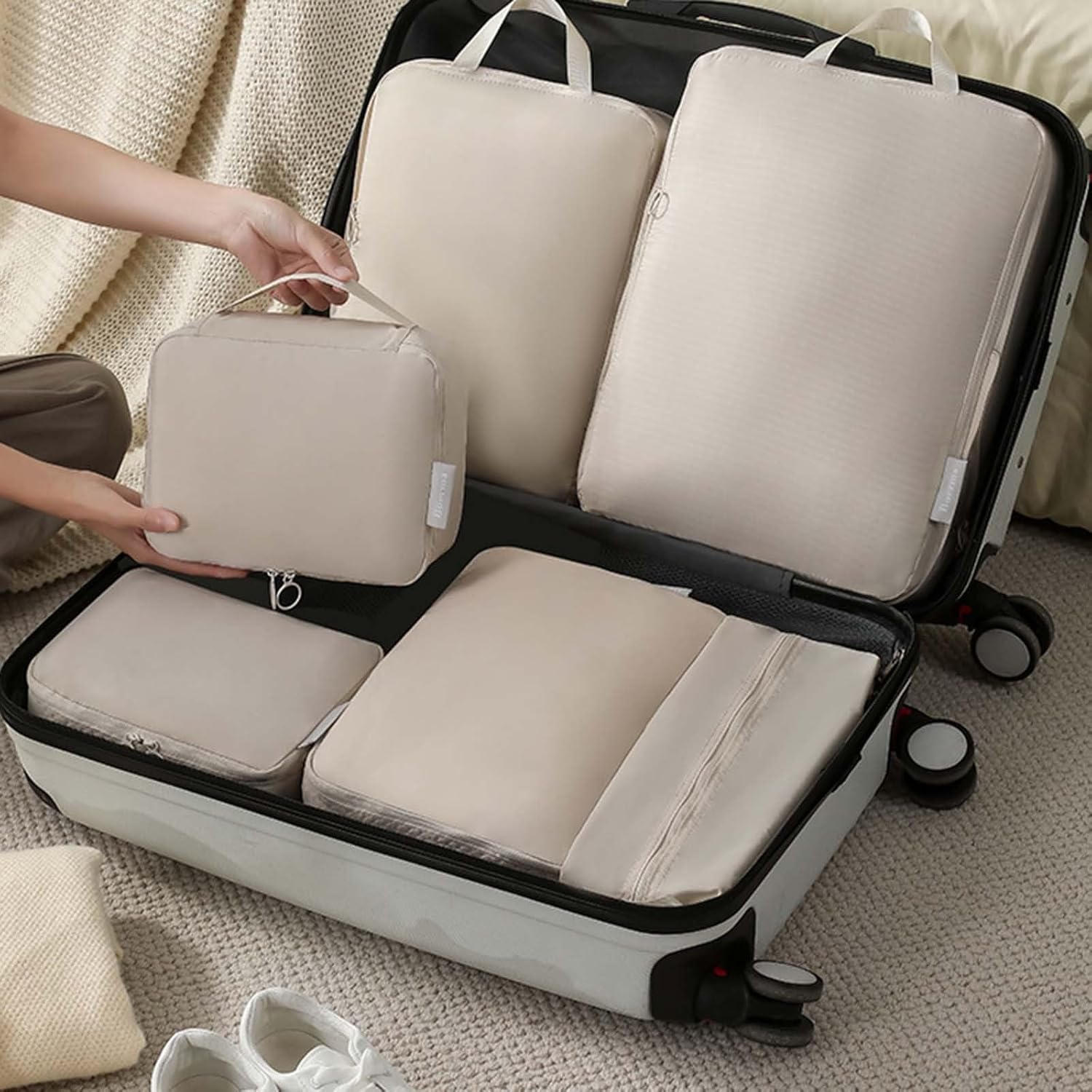 6点セット 大容量収納バッグ 折りたたみ収納 衣類 靴 下着 トラベルバッグ 収納バッグ 旅行 荷物仕上げバッグ 化粧品収納バッグ