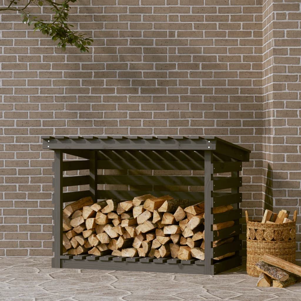 Support à Bûches En Bois De Pin 108x73x79 Cm - Rangement Bois De Chauffage, Empilage Aéré, Design Rustique