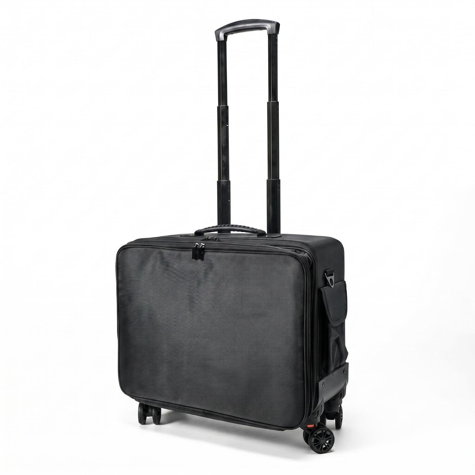 Gralara ia Trucco Professionale Trolley, Trolley A Tre Strati In Tessuto Oxford Con Specchio LED, 4 Piccole Borse E Ruote Universali