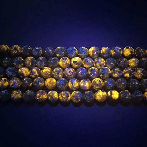 Miniatura 95 de 36 cuentas de cristal de larimar azul natural de 0.394 pulgadas para hacer joyas y pulseras Larimar azul,Jade birmano,Jade azul pavo real,Ágata