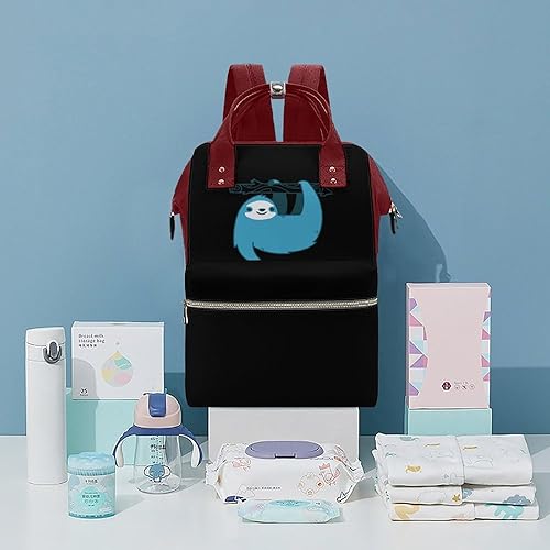 Miniatura 5 de The Blue Lovely Sloth Waterproof Mommy Backpack Large Capacity Nappy Bag Multifunction Travel Bag