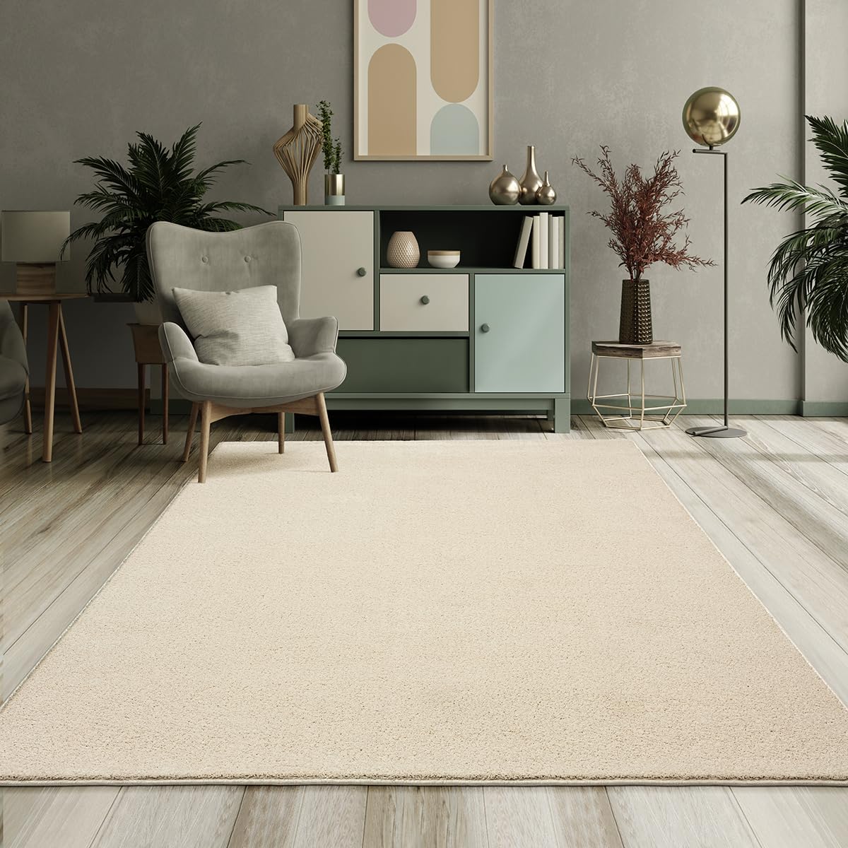 Mia´s Teppiche Emely Modern Soft Short Pile (17mm) Living Room Rug