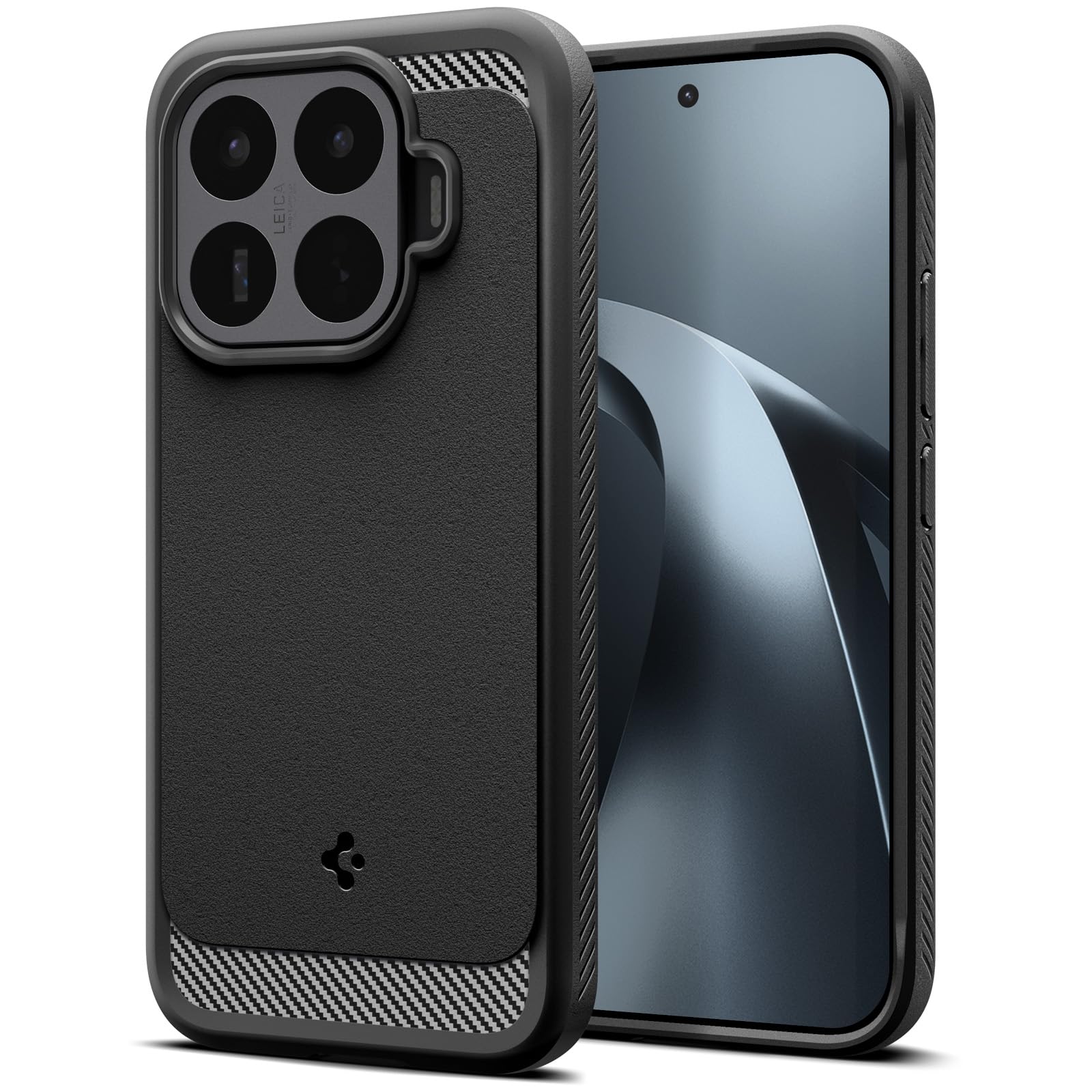 spigen rugged armor case for xiaomi 17t, matte black | shockproof, flexible, slim fit, thermoplastic polyurethane, matte