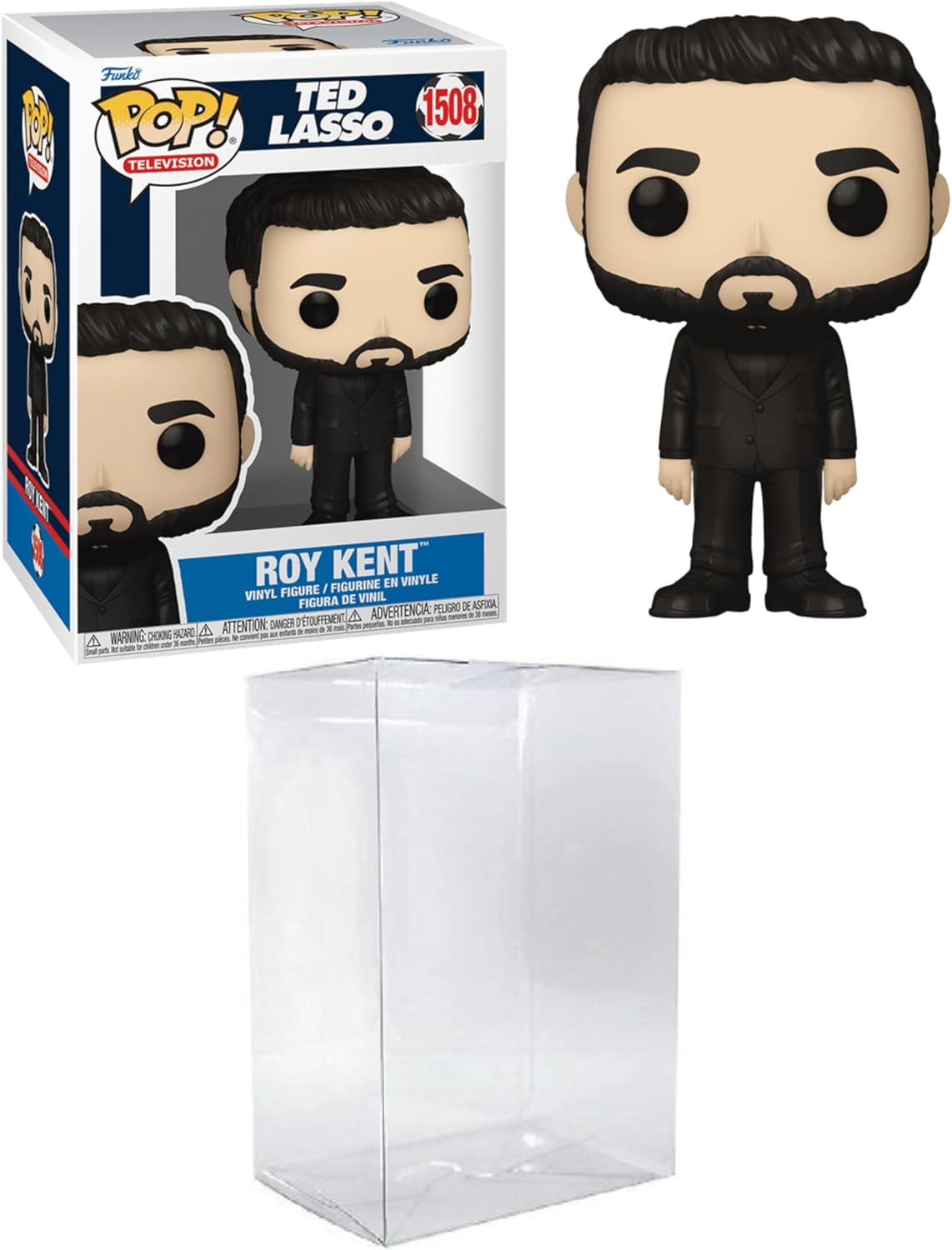 Funko Pop! TV: Ted Lasso - Roy Kent in Black Suit (Wave 2) Bundled with a Byron's Attic Protector