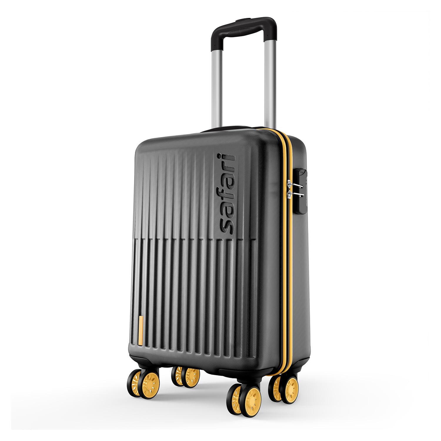 Safari Astra Neo 8-Wheel Cabin Trolley Bag, 56cm Black Neo