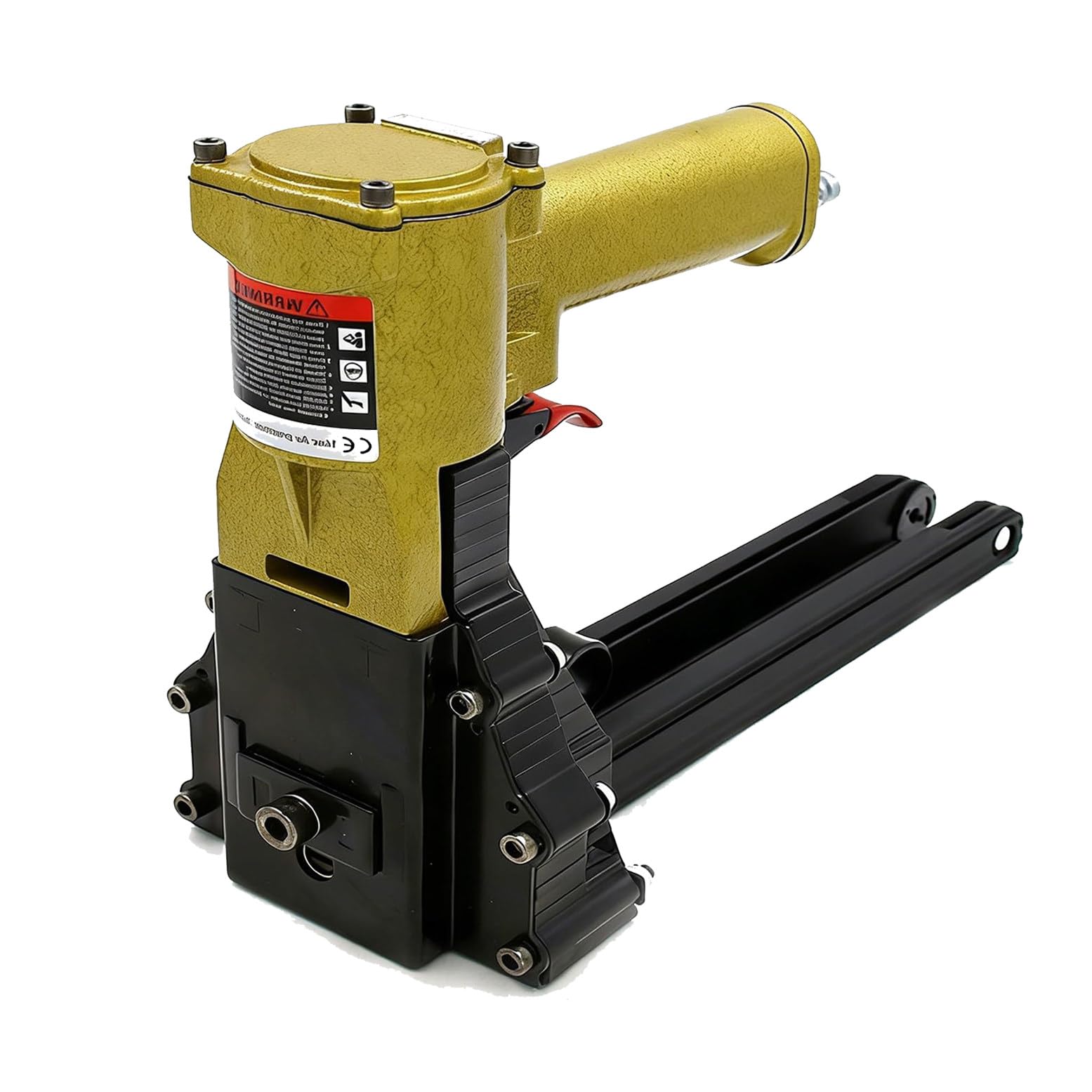 ZHJOPP Pneumatic Stapler Gun for Cardboard Boxes, Carton Sealing Tool with Adjustable Depth, Air Operated for Thick Corrugated Cartons (15to18mm)
