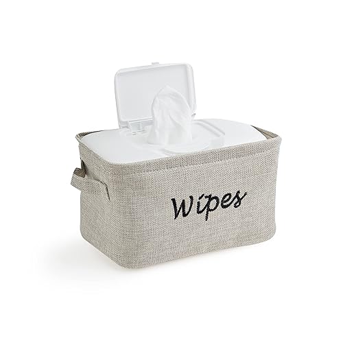 Dejaroo - Cubo de almacenamiento para toallitas de bebĂ© organizador de guarderĂa organizador de guarderĂa bordado ecolĂłgico lino gris gris Dejaroo - Cubo de almacenamiento para toallitas de bebĂ© organizador de guarderĂa organizador de guarderĂa bordado ecolĂłgico lino gris gris