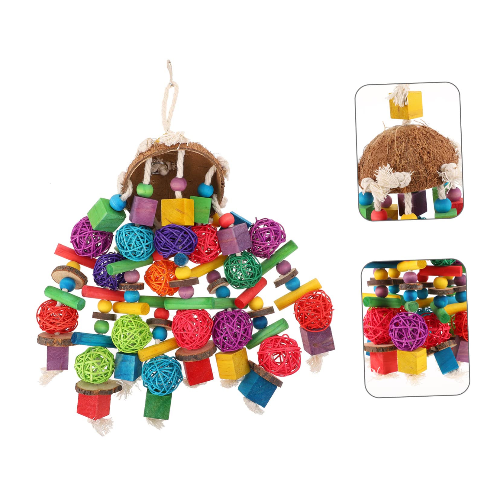 1pièces Jouet pour Perroquet Coquille De Accessoire à Mordre Et Suspendre pour Oiseaux Jouet Amusant pour Éveiller Intérêt des Oiseaux