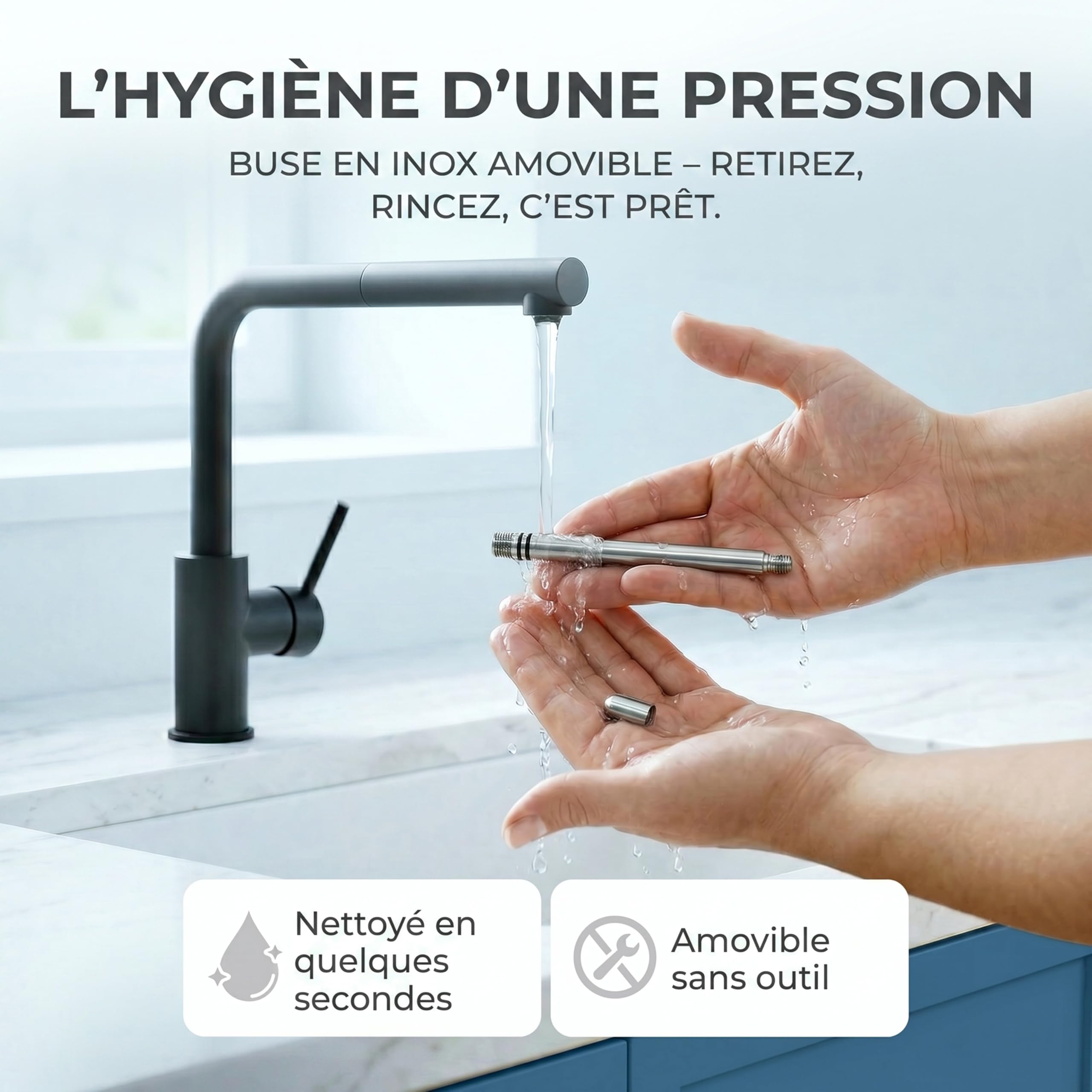 Luckymoose Infinity-S Machine à eau pétillante en acier inoxydable (Silver and Black) – Incl. 2x bouteilles 1,25L en inox – Machine a soda et eau gazeuse Maison & Cuisine & Design Compact