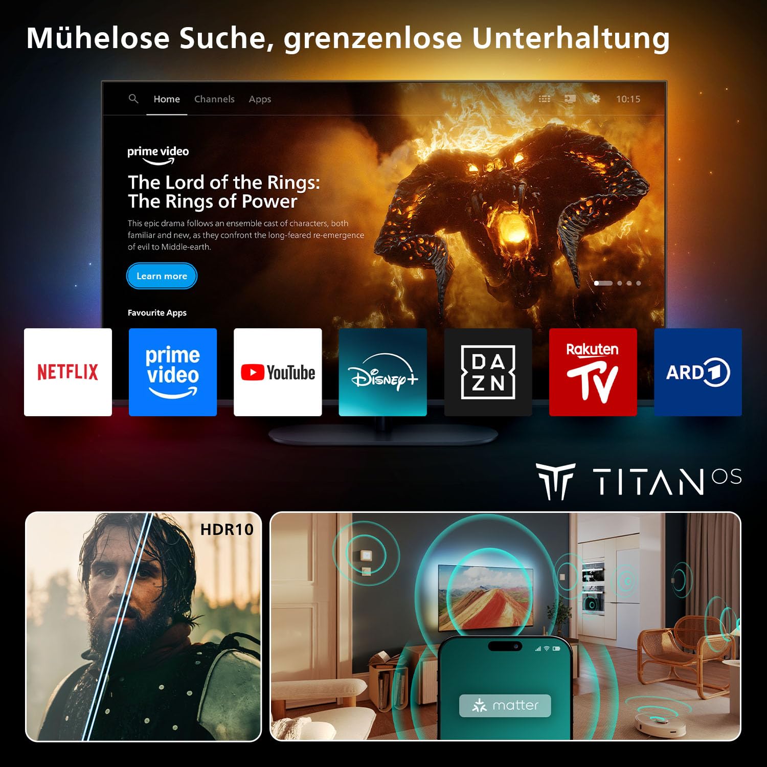Philips 32PFS6900 HD LED Smart TV - 32 Zoll Display mit Pixel Plus, Titan OS Plattform Und Dolby Digital Sound - Funktioniert Mit Alexa Und Google Sprachassistent