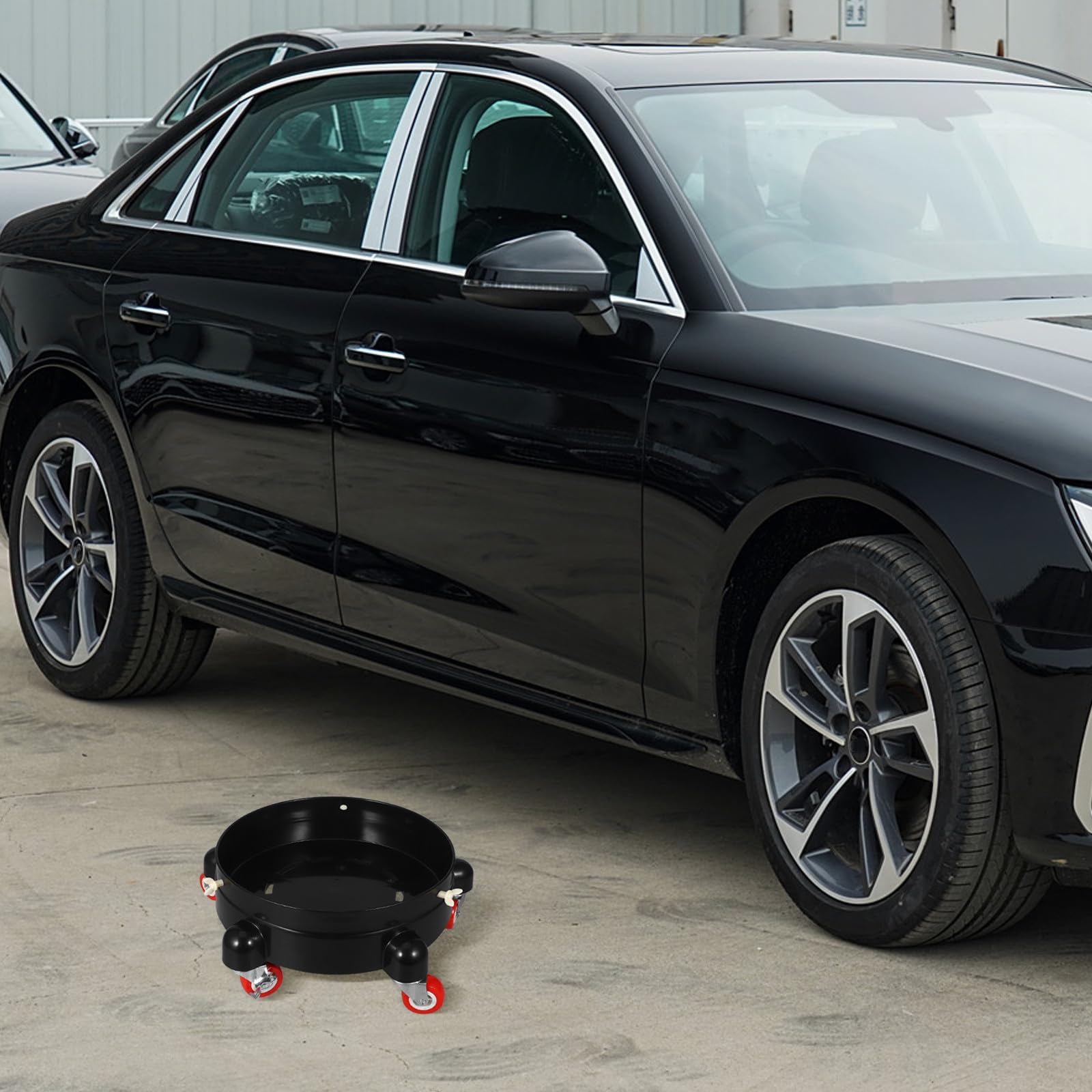 Wagen mit Schwenkrädern Mobiler Reinigungswagen aus Pp Schwarz für Autowascheimer für Outdoor Einsatz und Detailing Garage Zufällige Farbe