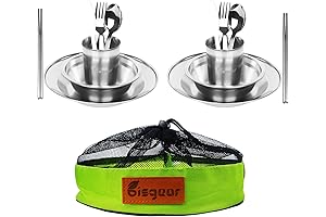 Bisgear Metal Dish Set: Essential Tableware for Outdoor Adventures