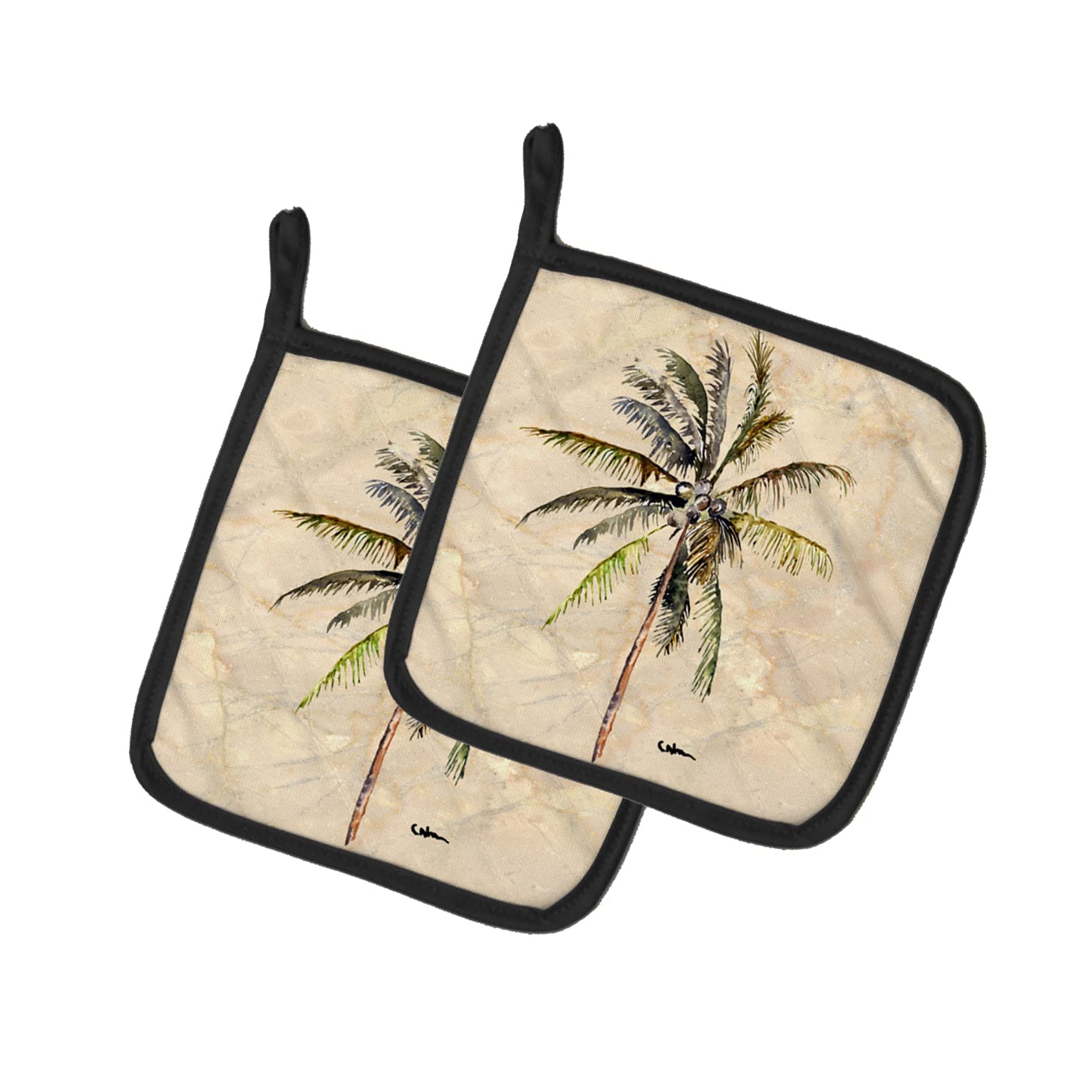 Caroline 's Treasures Palme Paar Topflappen 8482pthd, 7.5hx7.5 W, Multicolor