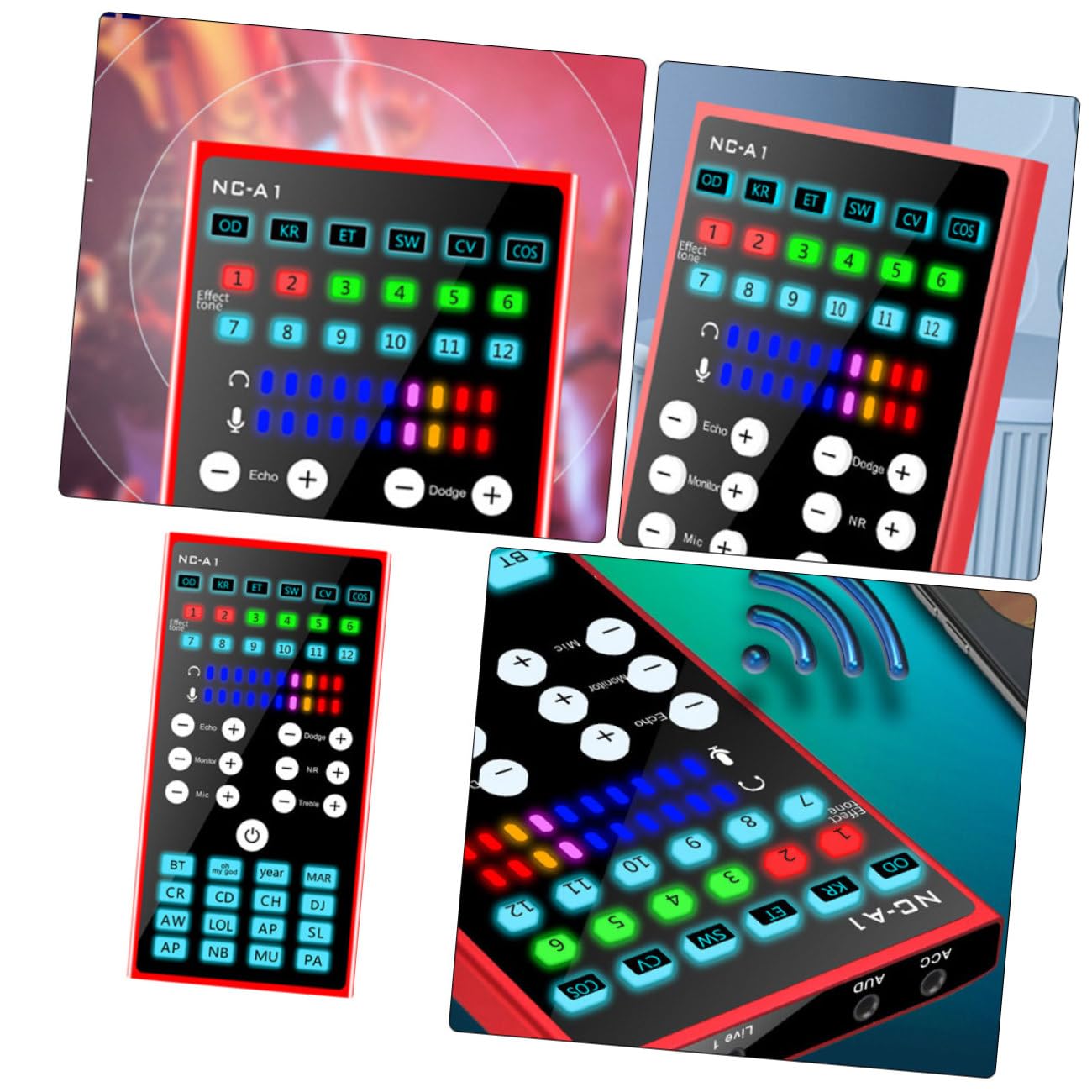 jojofuny Cambia Voce Per Scheda Audio Per Streaming Live Mixaggio Di Schede Audio Esterne Strumento Di Modifica Della Voce Del Computer Per La Riduzione Del Rumore Riverbero