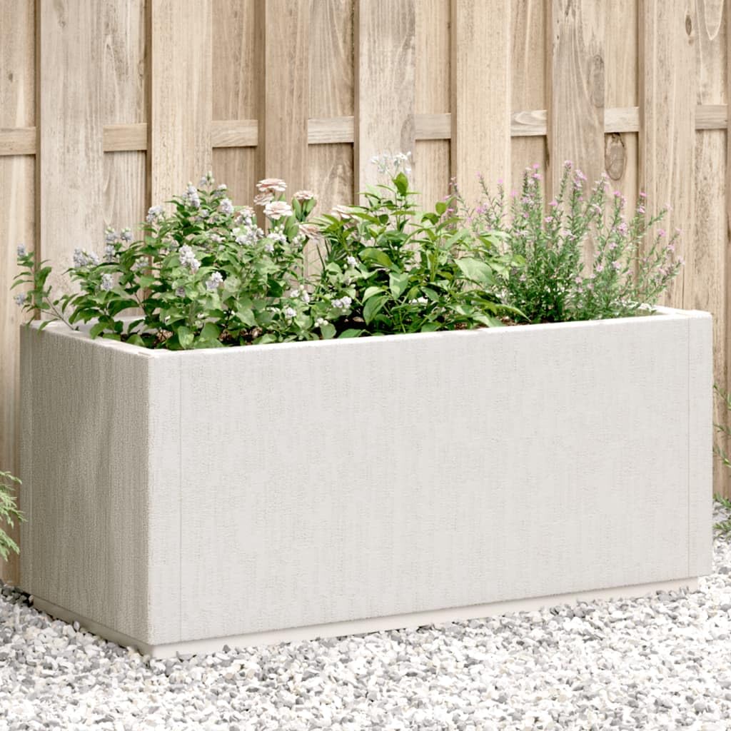 vidaXL Donica ogrodowa, biała, 80x36x35 cm, PP