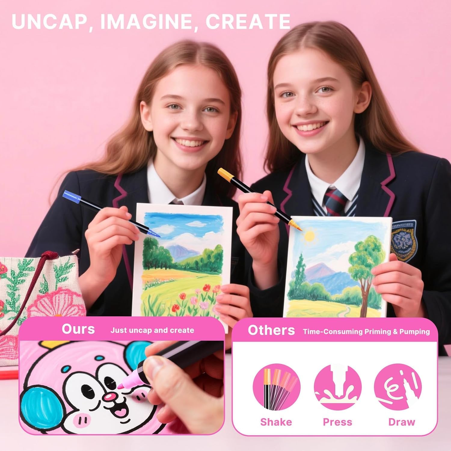 96 Color Acrylic Paint Markers - Art Supplies for Kids & Adults -6 96 Color Acrylic Paint Markers - Art Supplies for Kids & Adults -6