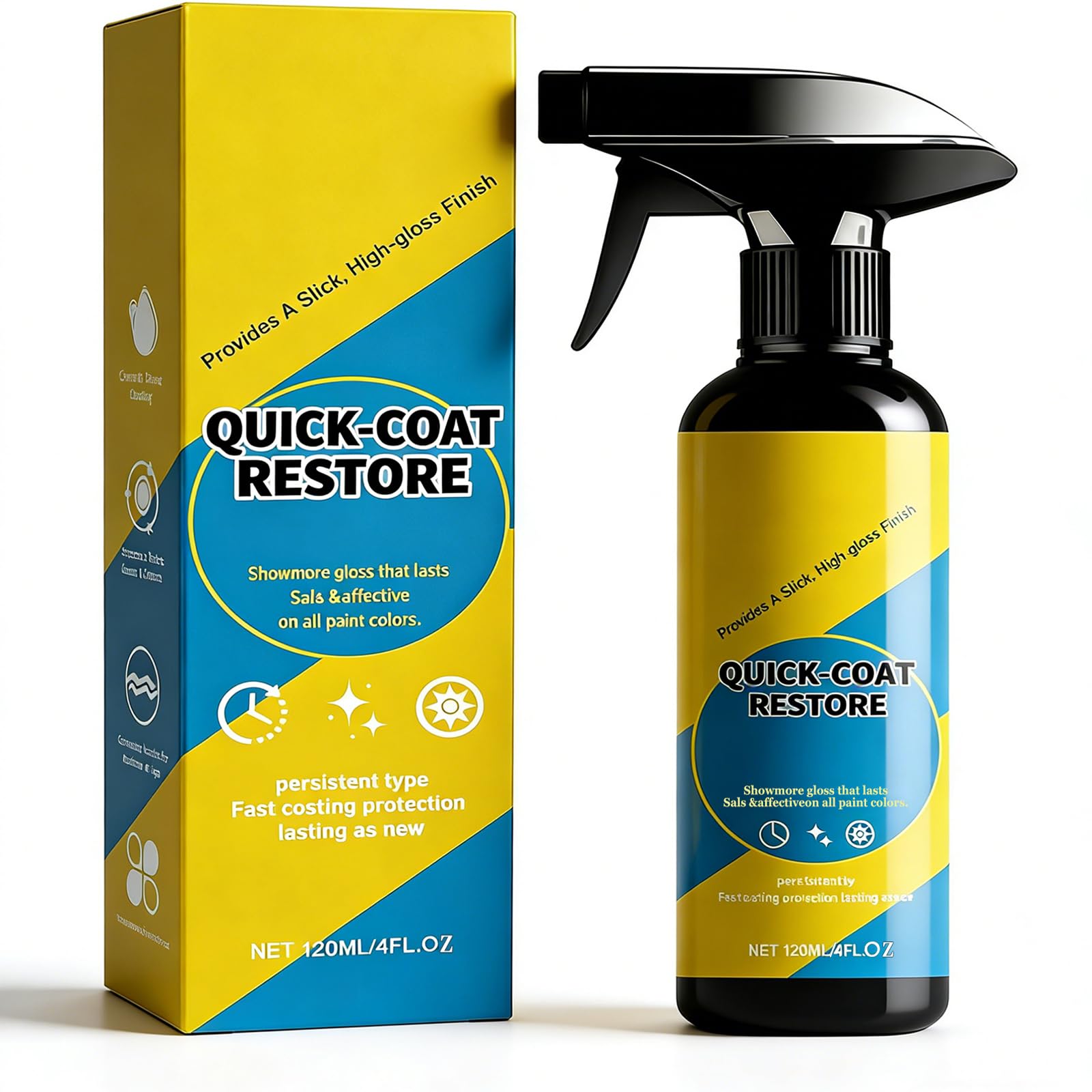 2026 Nano Quick Coat Restore - Advanced Quick-Acting Car Coating Spray for Long-Lasting Gloss, Dust Proof & Glazing Effects (1 Piece)