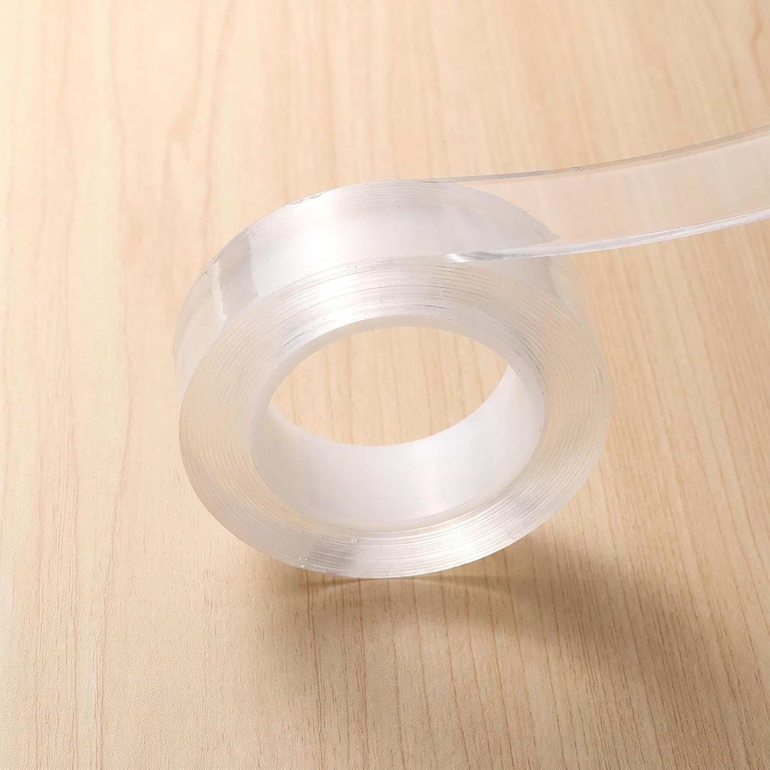 2pcs Curtain Ring Tape for Rods, 9.8ft Plastic Noise Reduction